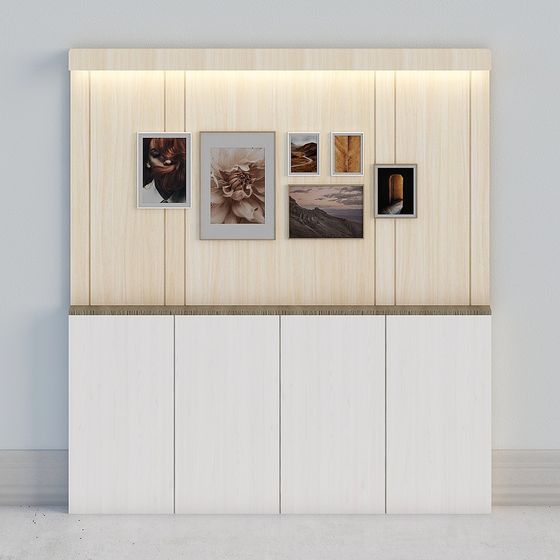 Minimalist Art Gallery Wall 3D model