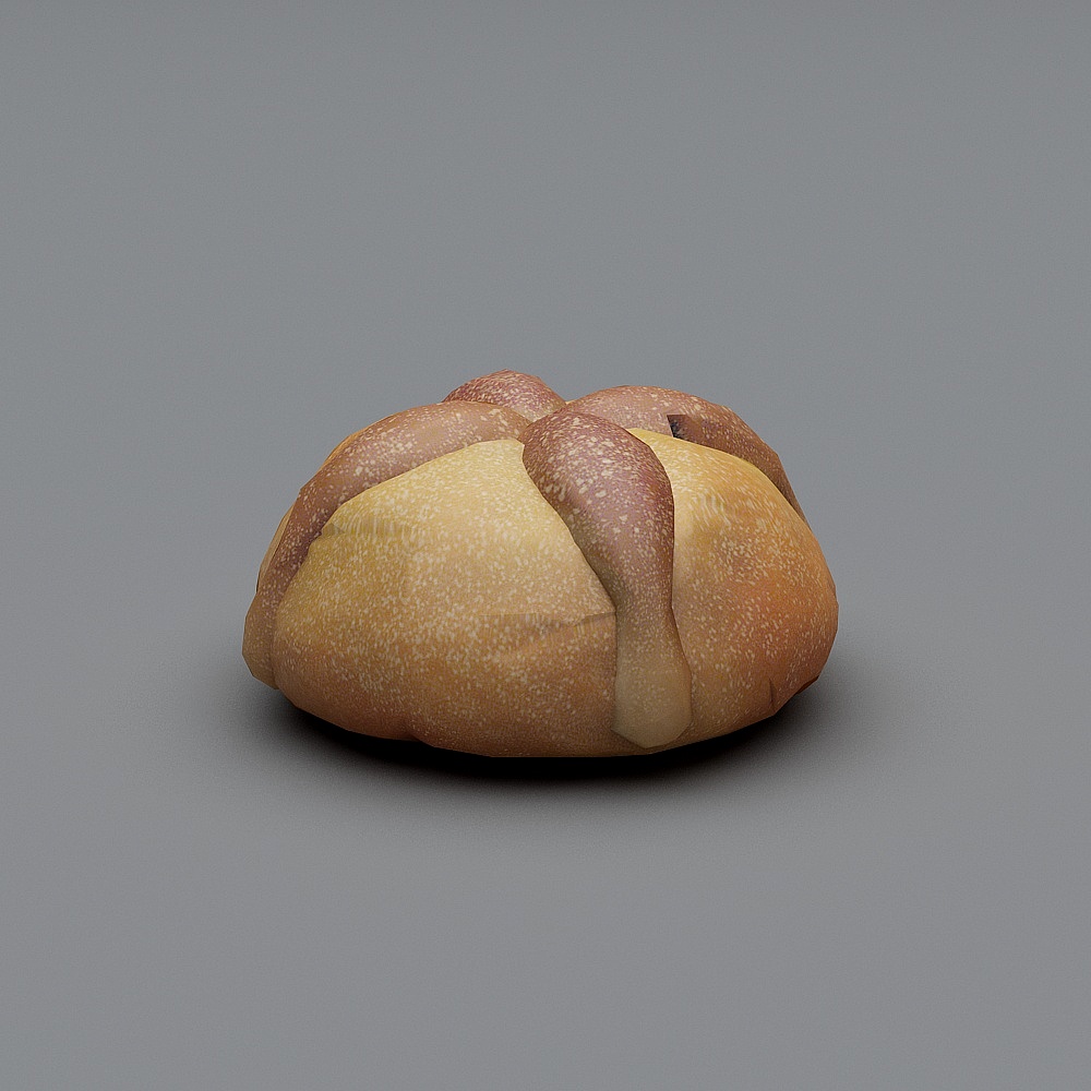 Realistic French Bread 3D Model