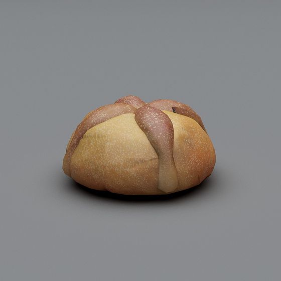 Realistic French Bread 3D Model