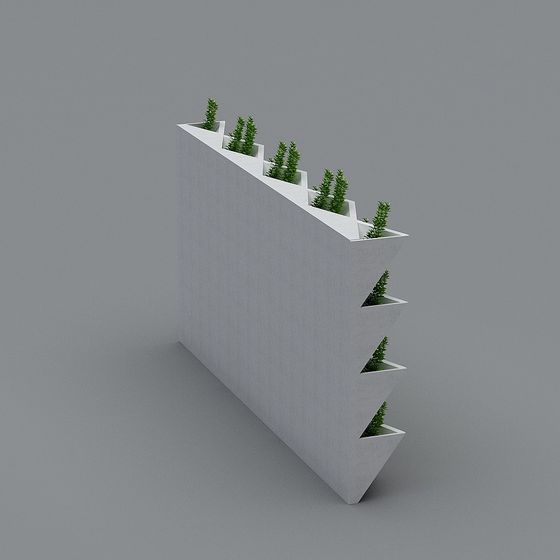 City Green Wall 3D model for Urban Design