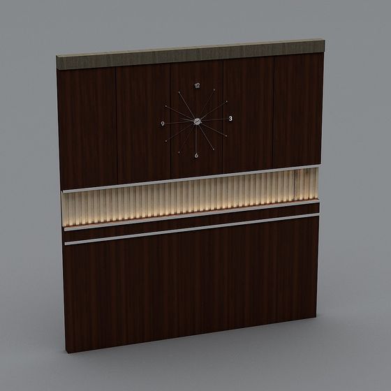 Mid-Century Modern Wall Unit 3D model