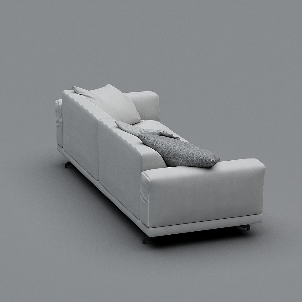 Modern Low-Poly Sofa 3D model for Stylish Interiors