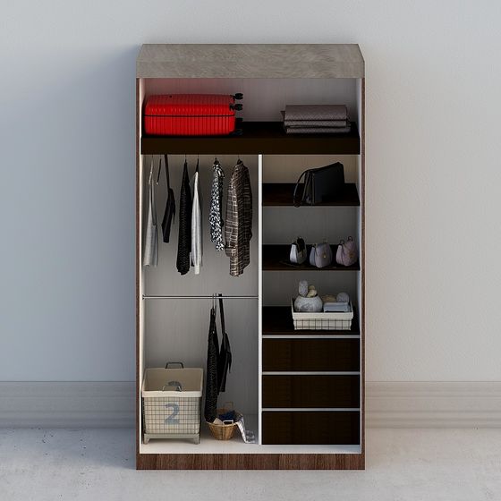 Minimalist Functional Wardrobe 3D Model