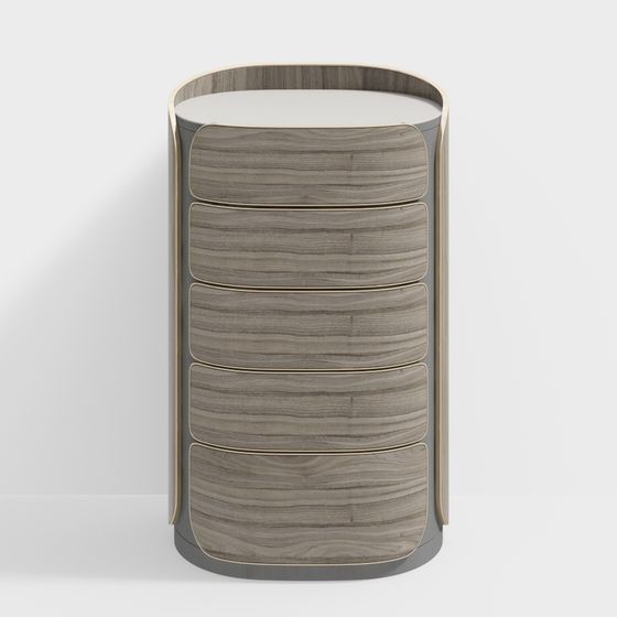 Urban Elegance Cylinder Cabinet 3D model for Modern Interiors