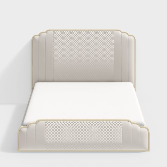Chic Elegance Bed 3D model for Modern Interiors