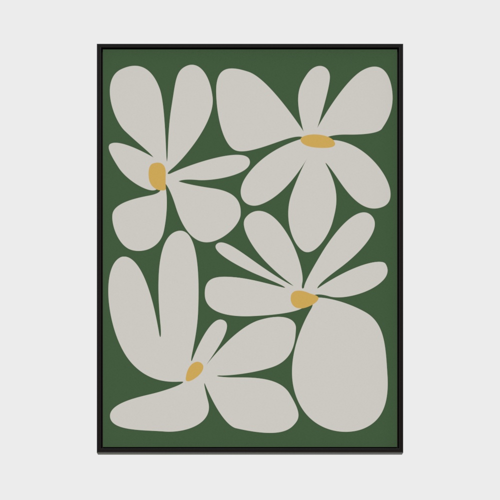 Spring Daisies 3D Model – Low-Poly Floral Design