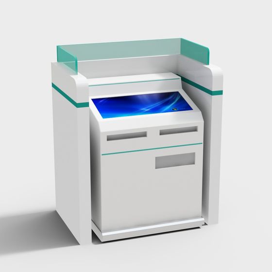 Futuristic Reception Desk 3D model