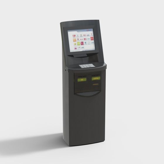 Sleek Self-Service Kiosk 3D model