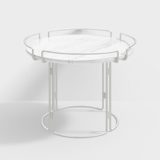 Modern Low-Polygon Round Table 3D model