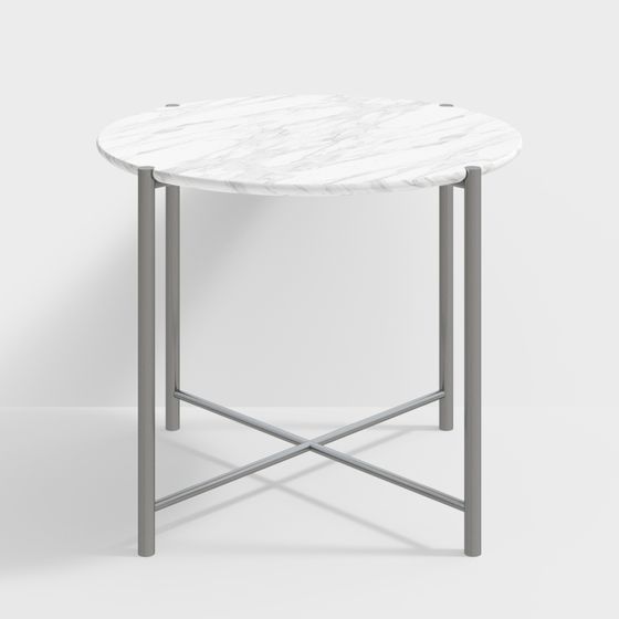 Low-Poly Round Table 3D model Design