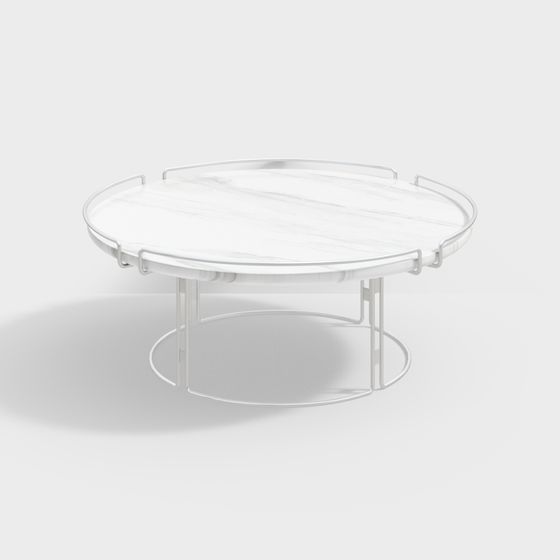 Modern Low-Poly Round Table 3D model