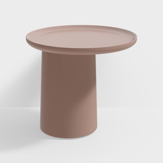 Sleek Cylindrical Side Table 3D model