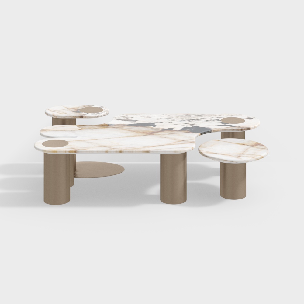 Elegant Marble Art Coffee Table 3D model