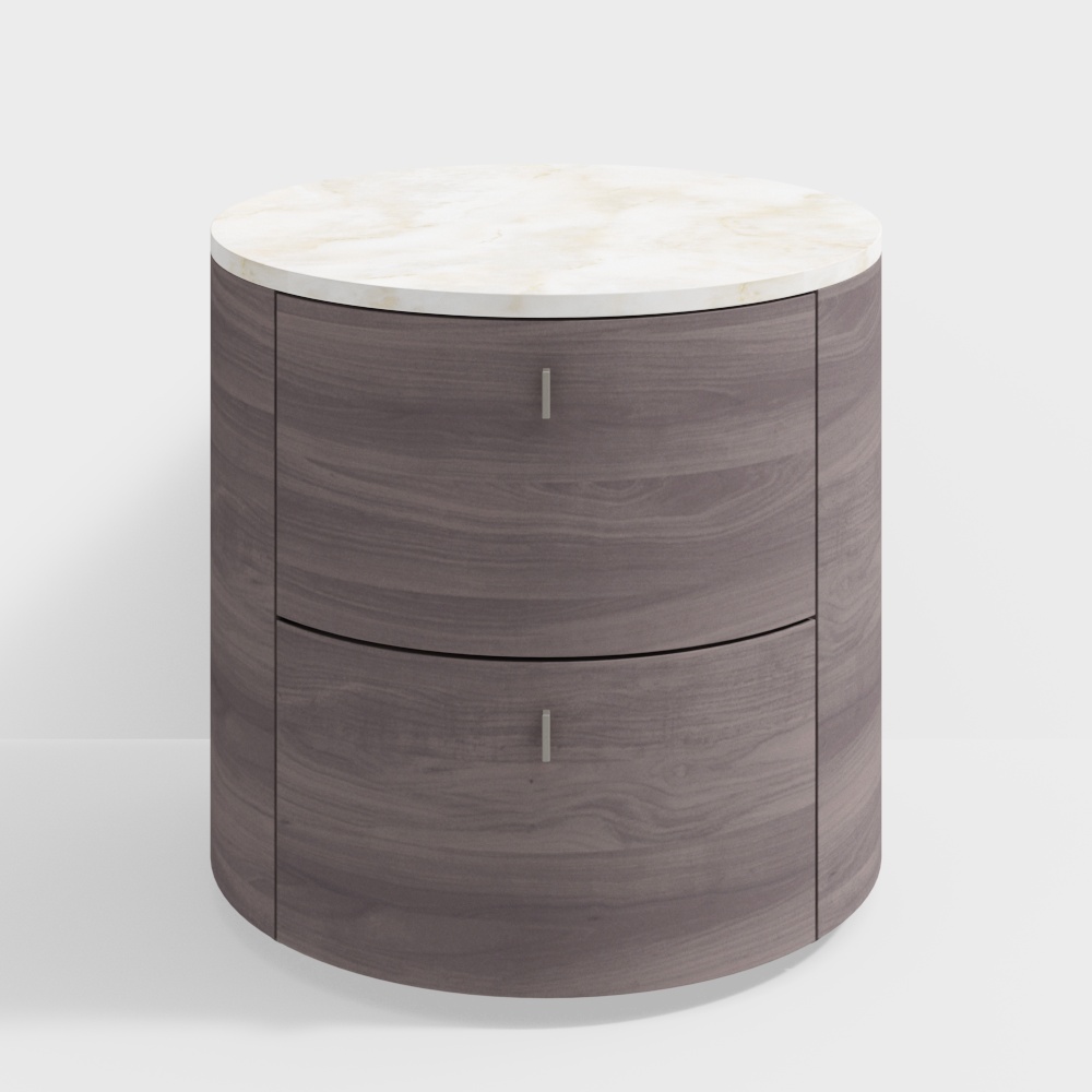 Smooth Nightstand 3D model for Modern Interiors