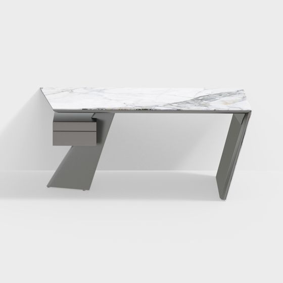 Sleek Office Desk 3D model for Modern Workspaces