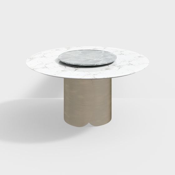 Stylish Low-Polygon Round Table 3D model