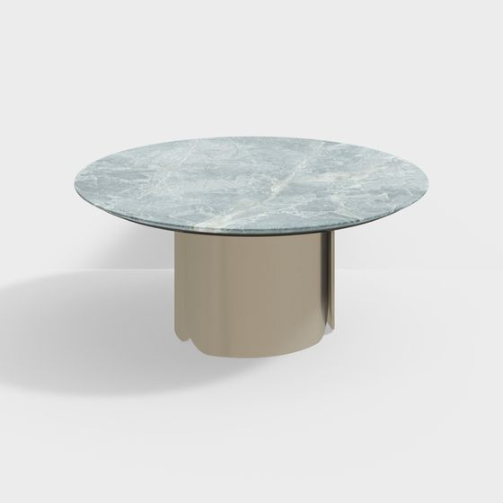 Stylish Low-Polygon Round Table 3D model