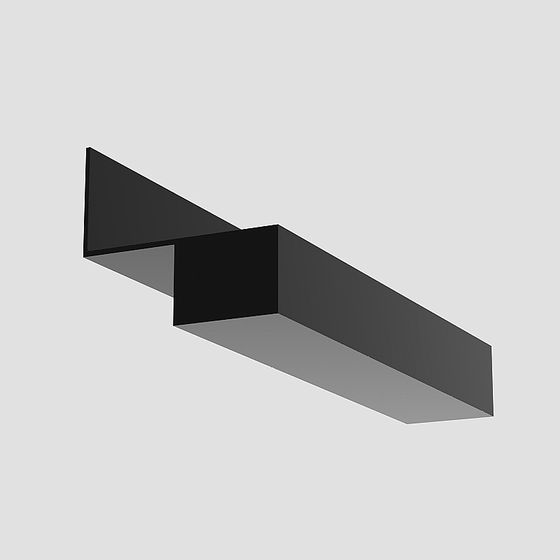 Sleek Black and Gray Angle Line 3D Model for Modern Edges