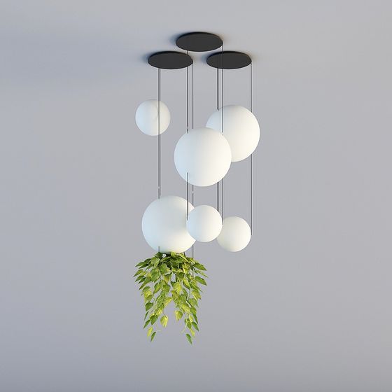 Unique Low Poly Pendant Lamp 3D model