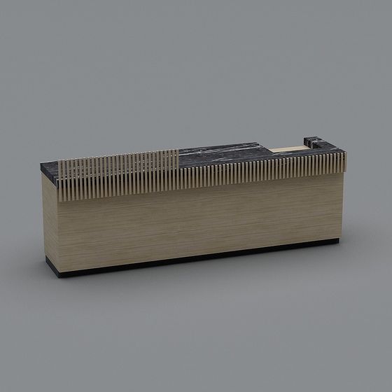 Minimalist Office Desk 3D model
