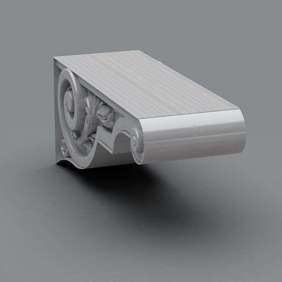 Sophisticated Low-Polygon Architectural Element 3D model