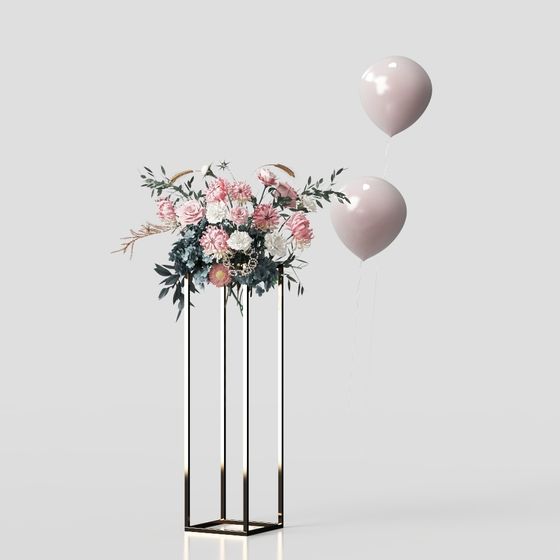 Floral Celebration 3D Model for Artistic Projects