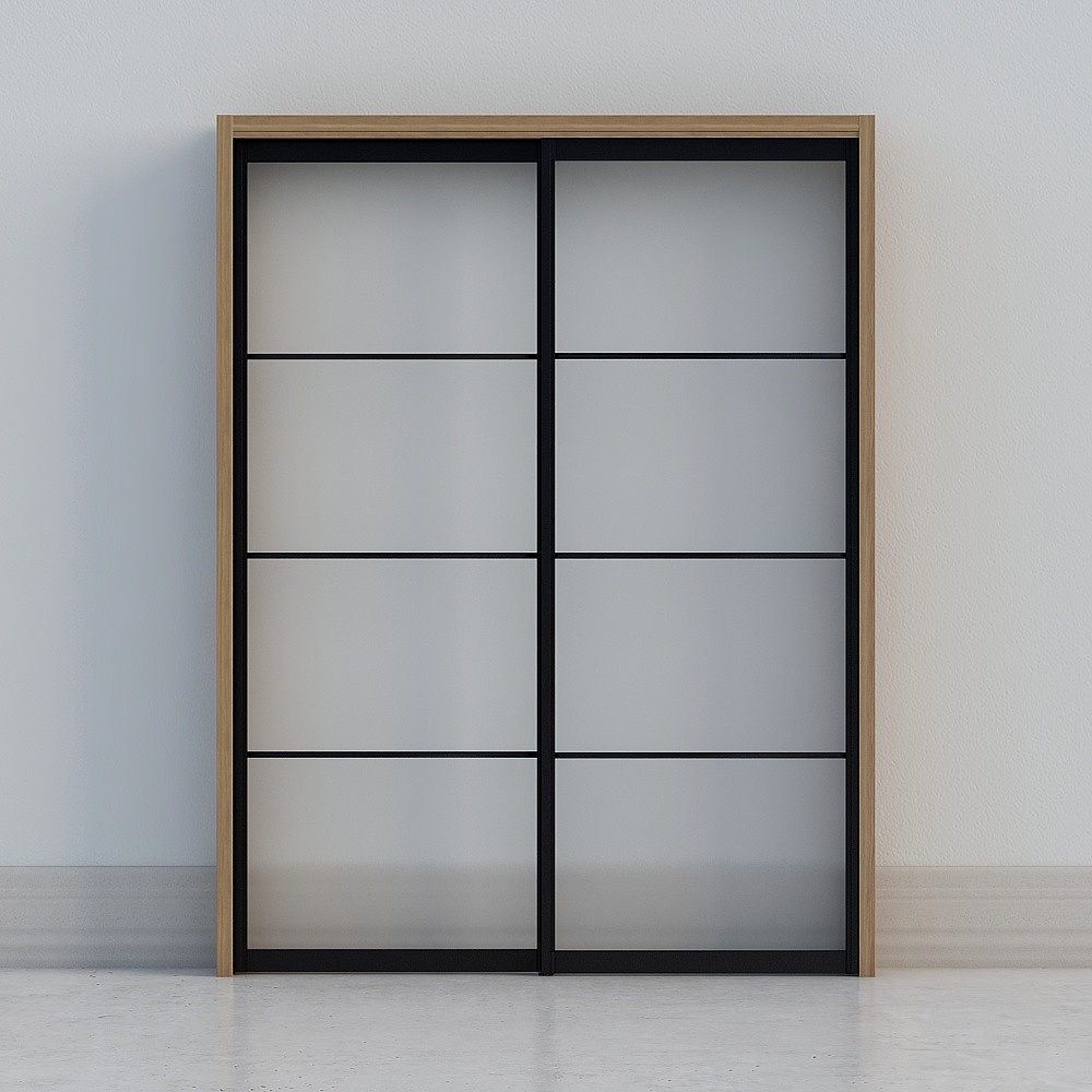 modern gass double door