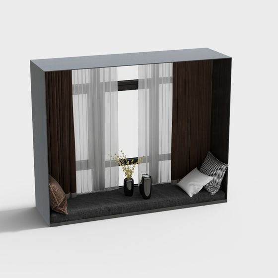 Urban Corner 3D Model - A Serene Oasis