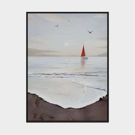 Gentle Sea Breeze 3D model with Sailing Boat