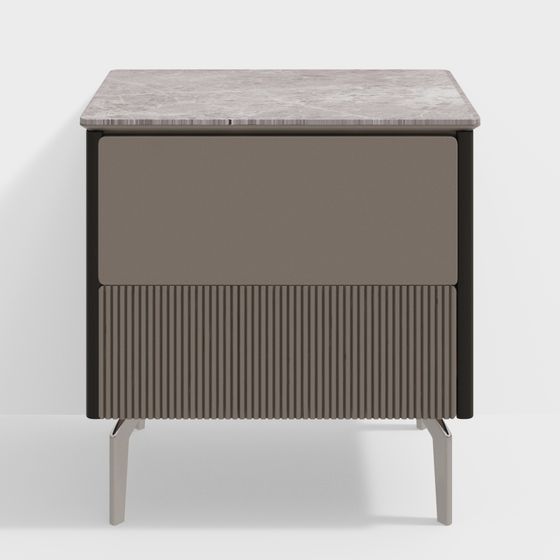 Stylish Minimalist Bedside Table 3D model