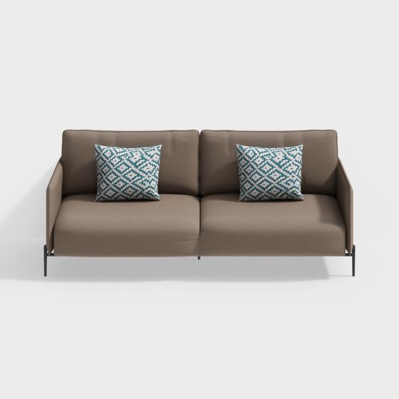 Elegant Low-Polygon 3D Sofa Model