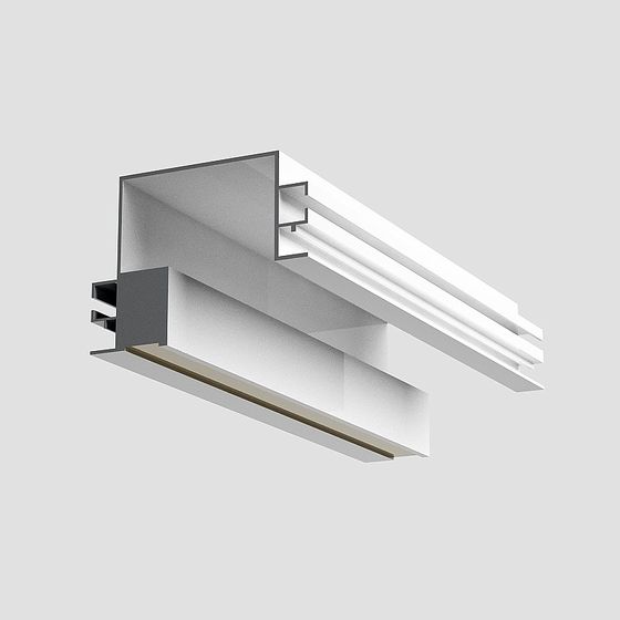Angle Line 3D Model in Gray Finish