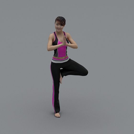 Yoga Tree Pose 3D model