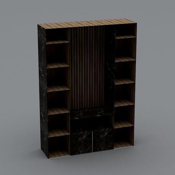 Stylish Minimalist Bookshelf 3D model