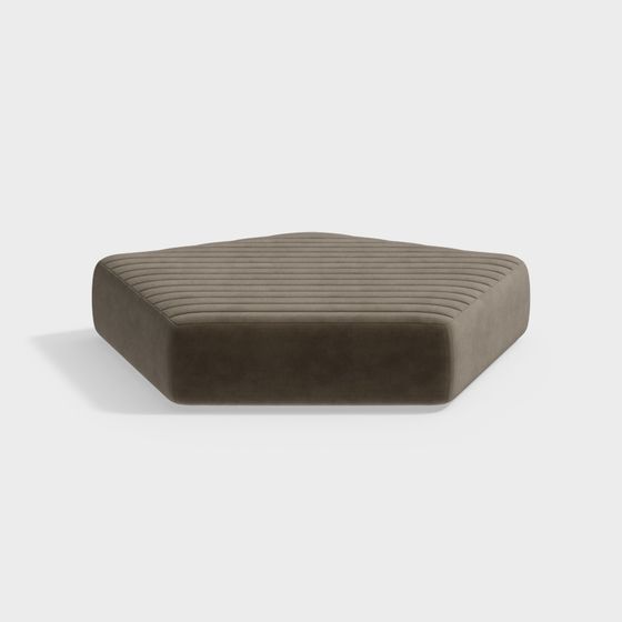 Cozy Velvet Ottoman 3D model