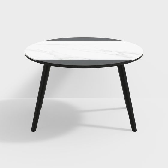 Stylish Low-Poly Round Table 3D Model