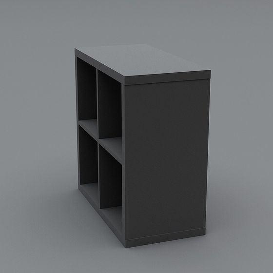 Urban Corner Bookshelf 3D Model