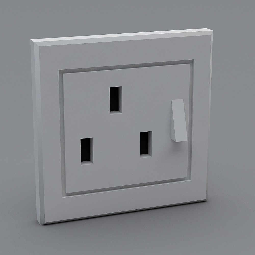 Modern Minimalist Low-Poly Socket 3D model