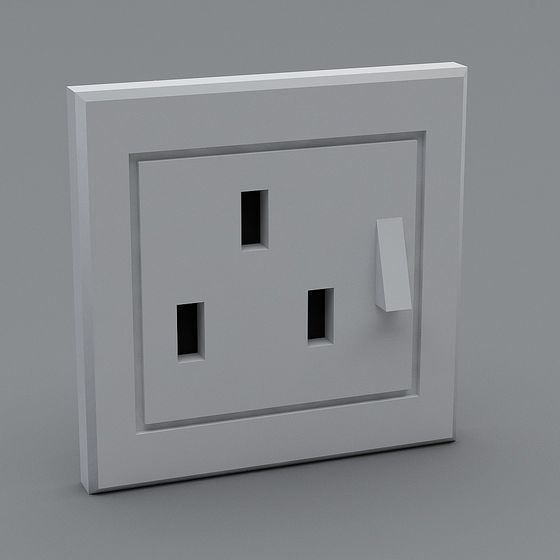 Modern Minimalist Low-Poly Socket 3D model