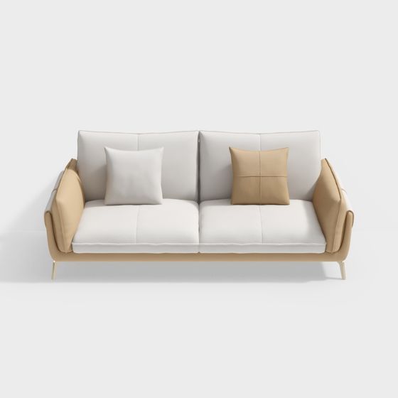 Urban Comfort Low-Poly Sofa 3D model