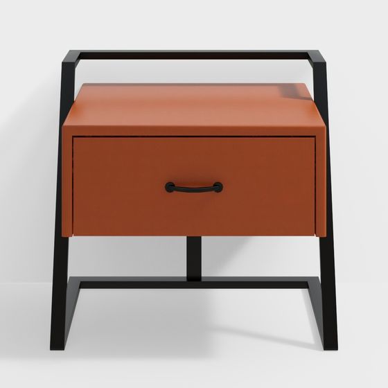 Industrial Style Nightstand 3D model