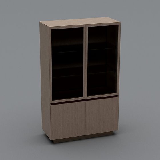 Modern Low-Poly Bookshelf 3D model