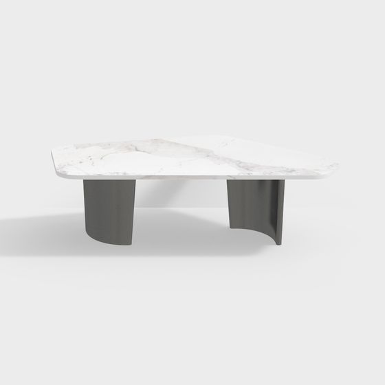 Stylish Marble Coffee Table 3D model for Modern Interiors