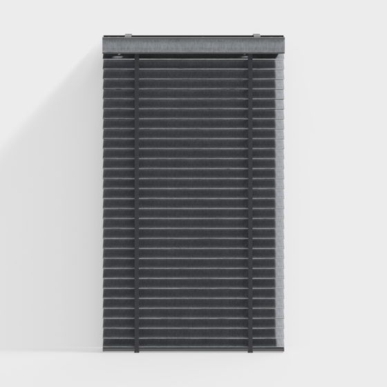 Stylish Low-Polygon Gray Venetian Blind 3D model