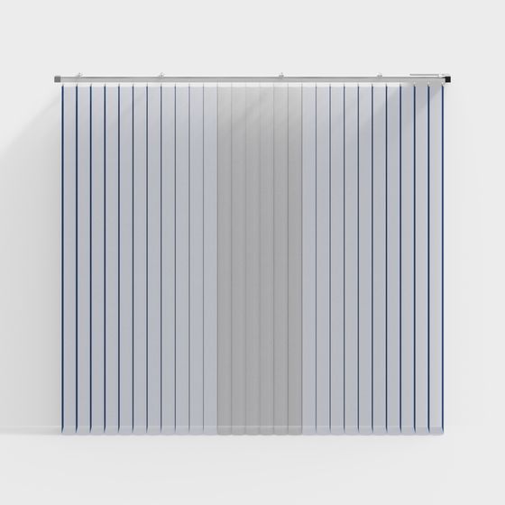 Elegant Vertical Blinds 3D model for Modern Interiors