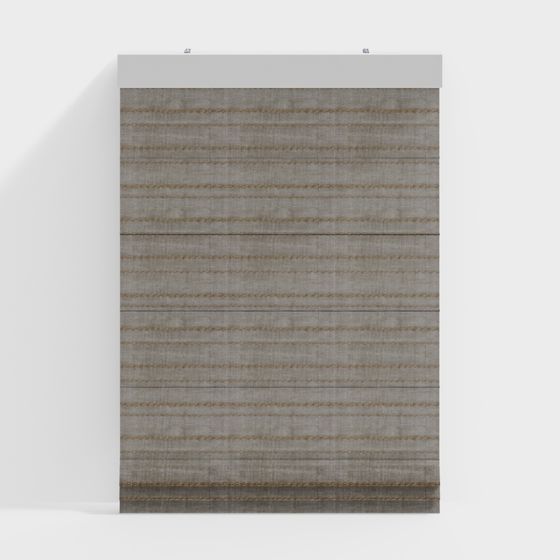 Striped Curtain 3D Model for Modern Interiors
