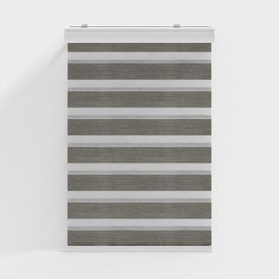Striped Blinds 3D model for Modern Aesthetics