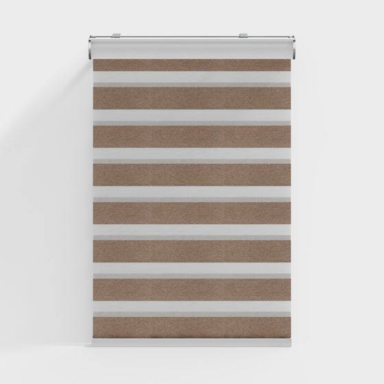 Striped Blinds 3D model for Modern Aesthetics