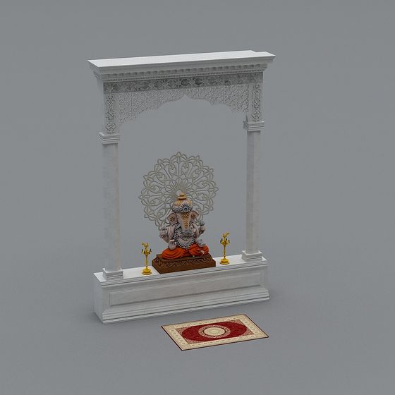 Exquisite Indian Temple 3D model