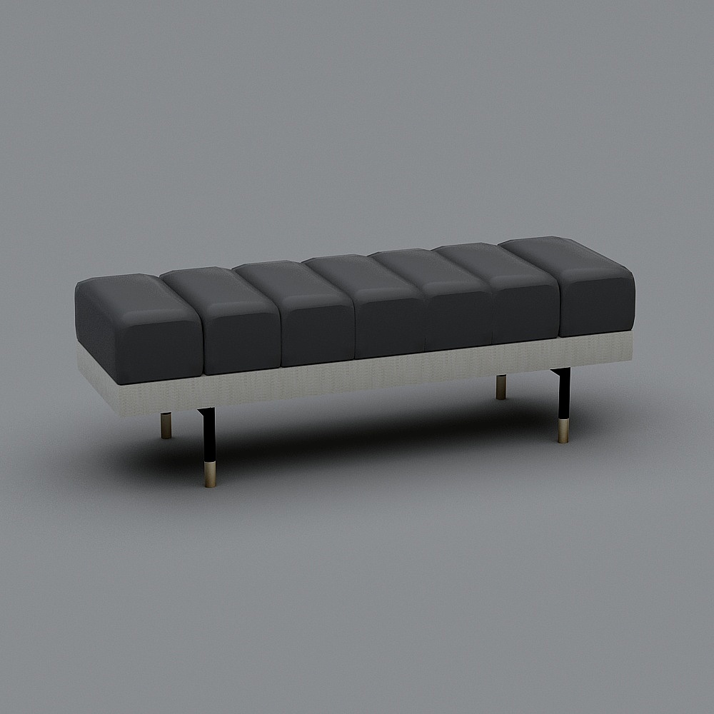 Urban Leisure Bench 3D model